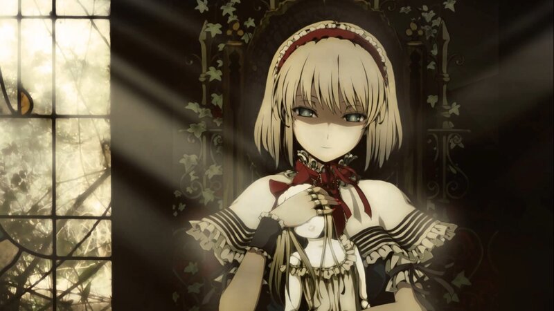 Blonde Anime Girl — White, Dramatic, Window