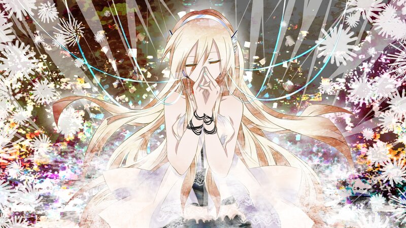 Blonde Anime Girl — White, Dreamy, Long Hair