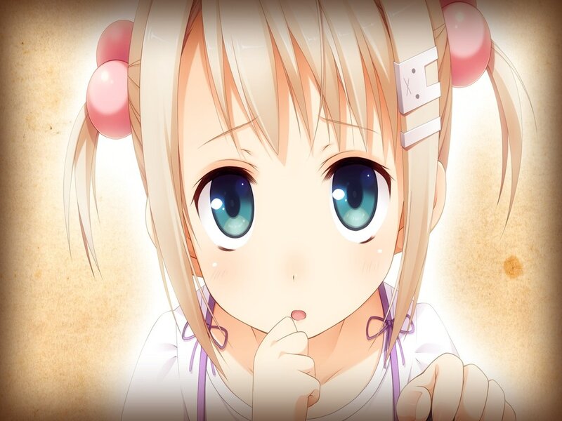 Blonde Anime Girl — White, Innocent
