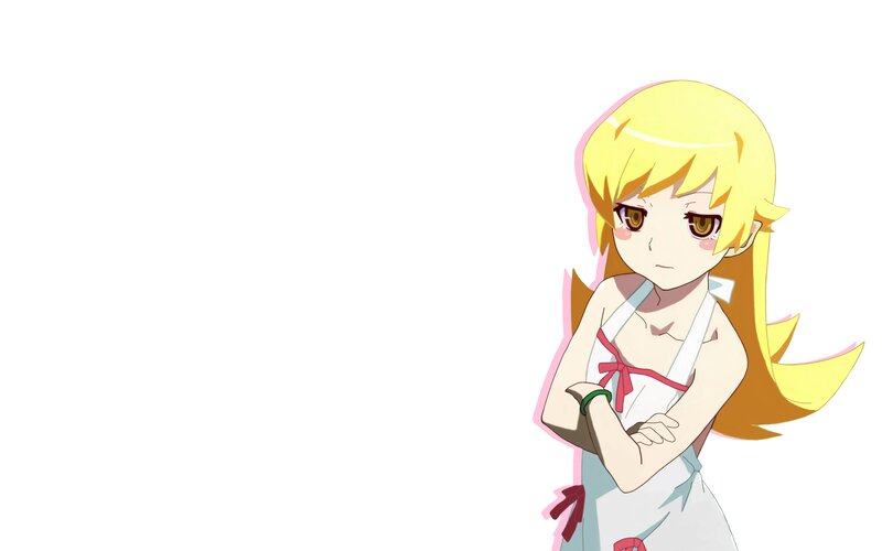 Blonde Anime Girl — White, Neutral, Apron