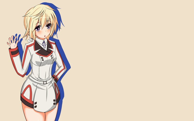 Blonde Anime Girl — White, Neutral, Uniform