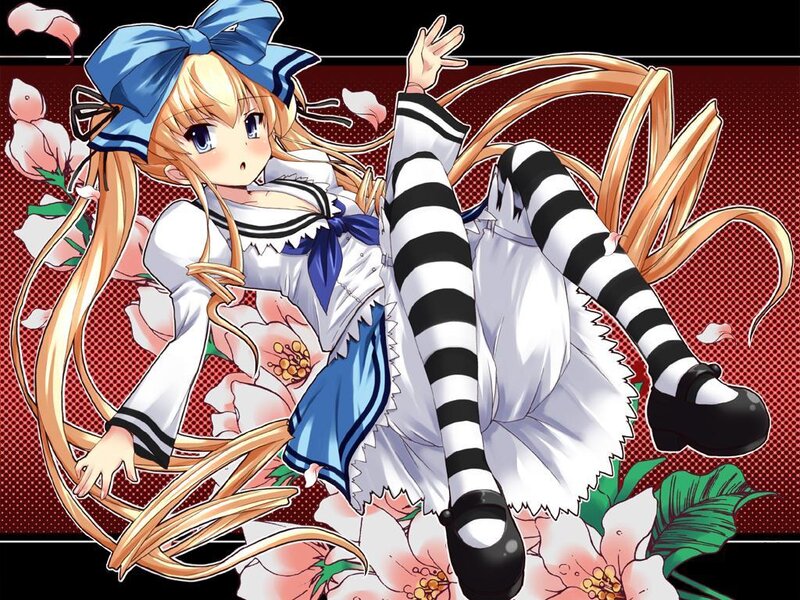 Blonde Anime Girl — White, Playful, Spring