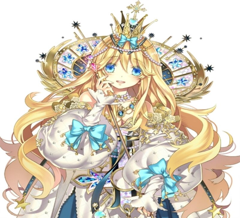 Blonde Anime Girl — White, Regal