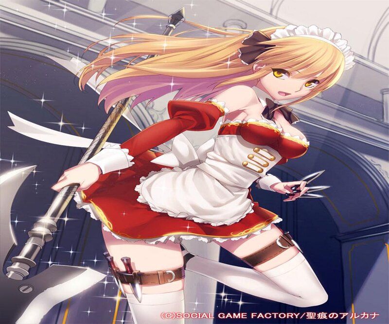 Blonde Anime Girl with Axe