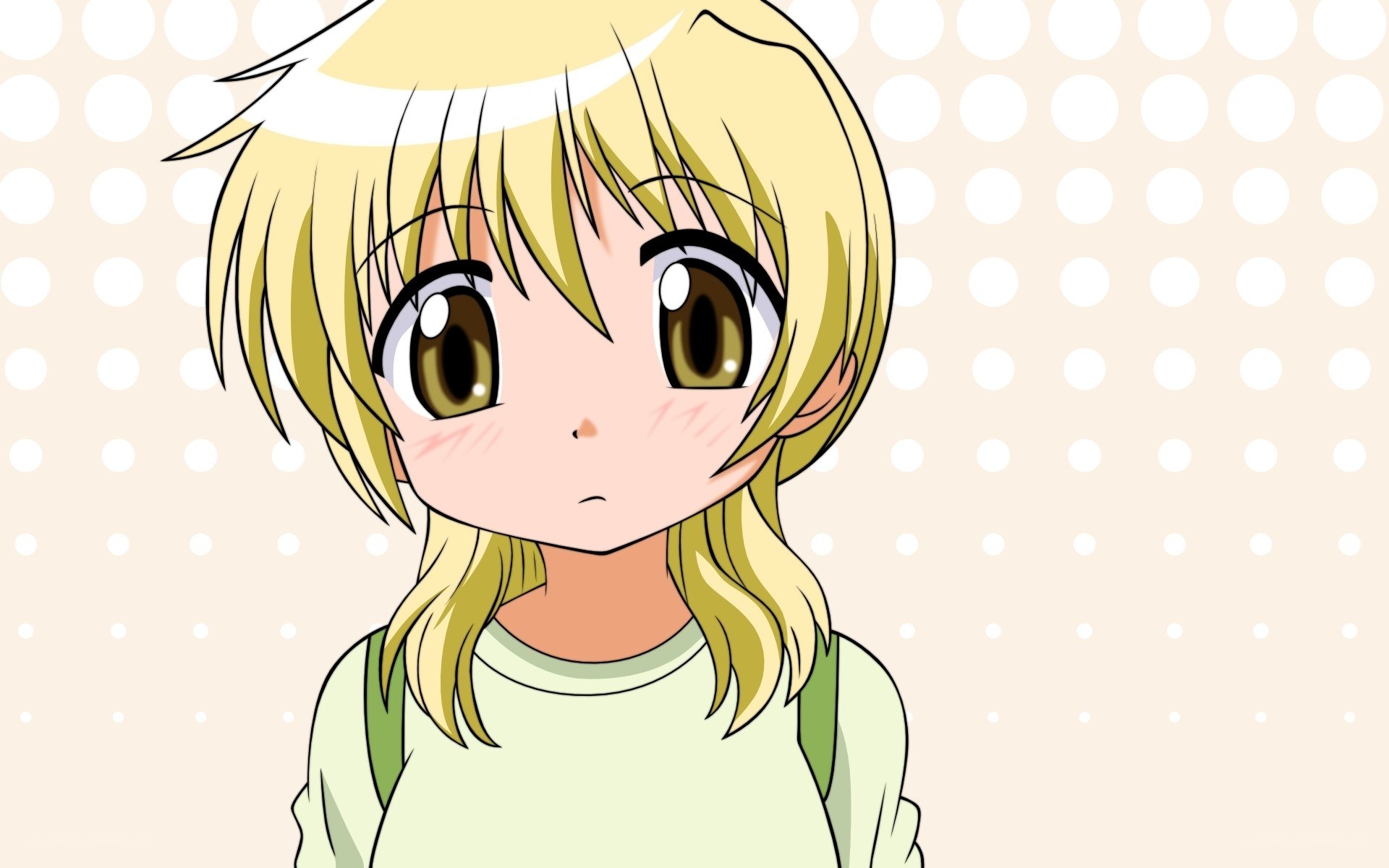 blonde anime girl with backpack