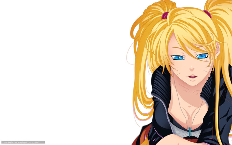 blonde anime girl with blue eyes