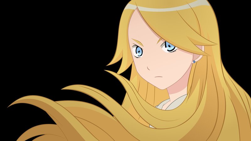 blonde anime girl with blue eyes