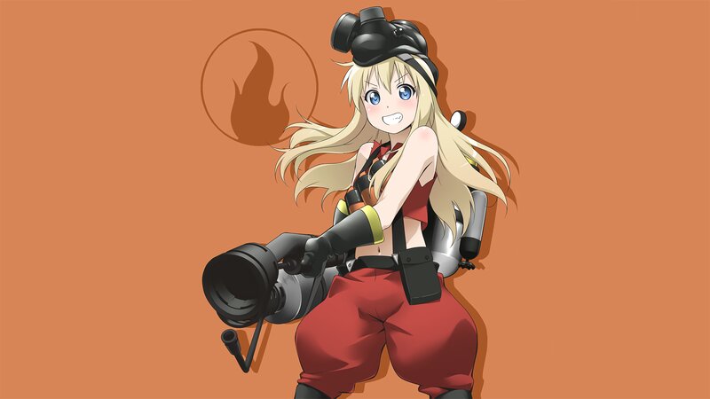 Blonde Anime Girl with Camera
