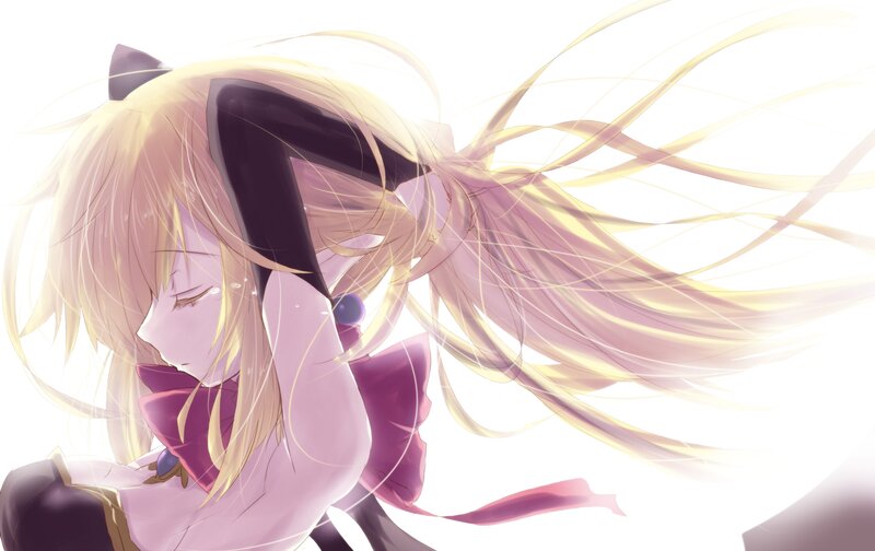 blonde anime girl with cat ears