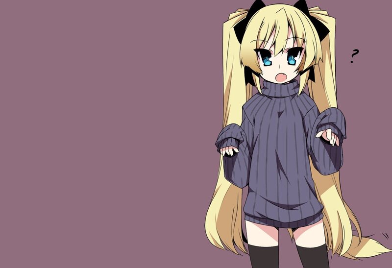 blonde anime girl with cat ears