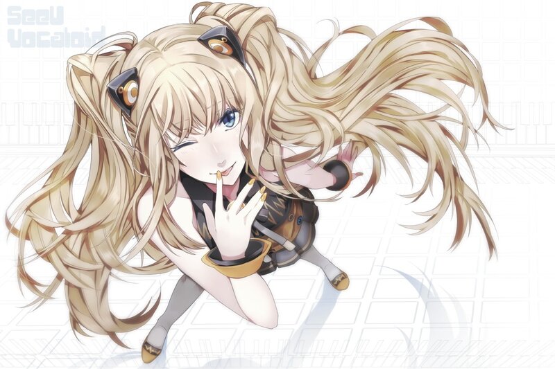 blonde anime girl with cat ears