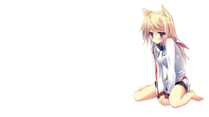 blonde anime girl with cat ears