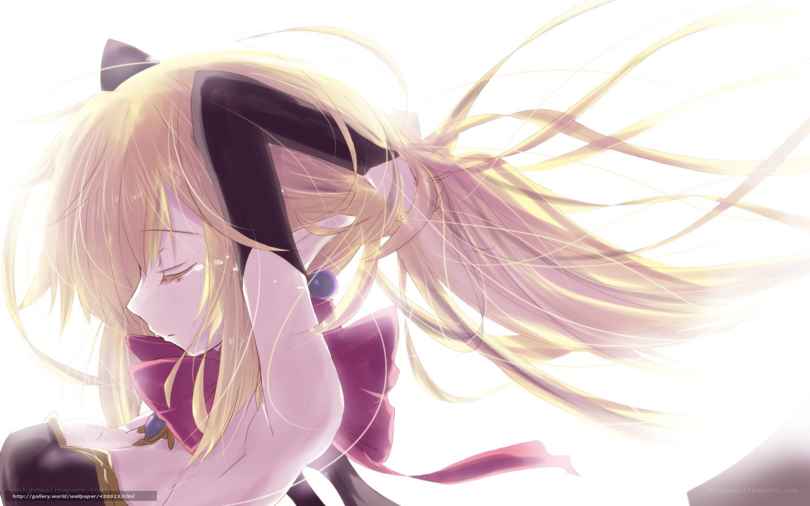 blonde anime girl with cat ears