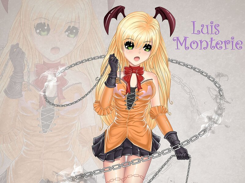 Blonde Anime Girl with Chains — Yellow