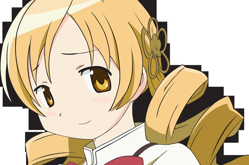 blonde anime girl with flower hairpin
