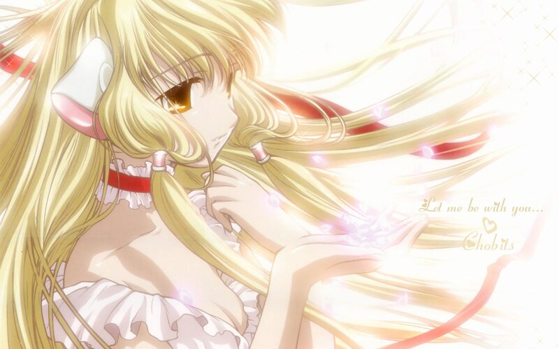 blonde anime girl with glowing hands