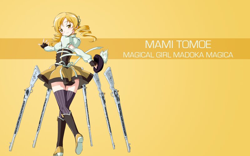 Blonde Anime Girl with Guns — Yellow, Playful