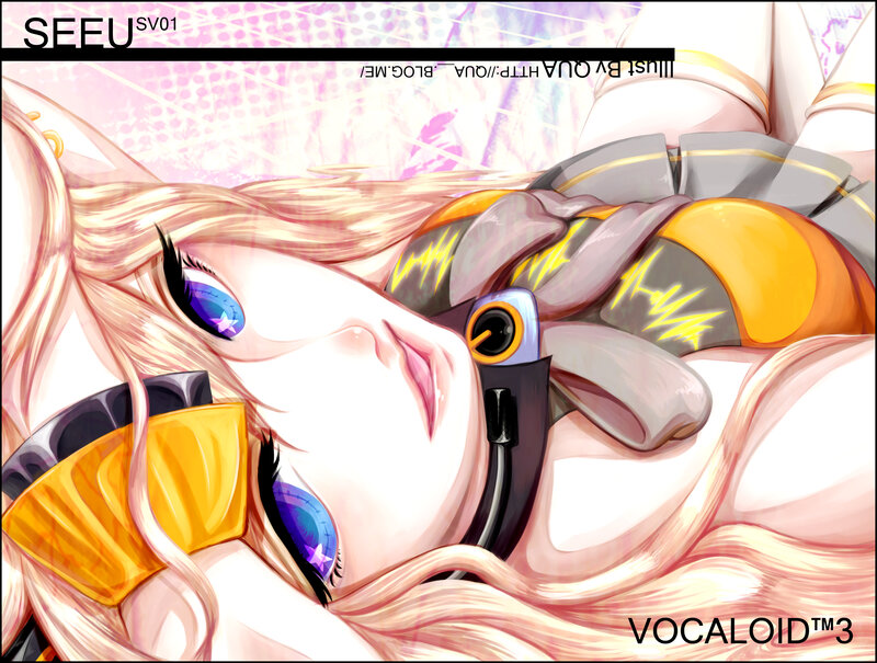 Blonde Anime Girl with Headphones — Pink