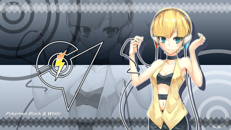 Blonde Anime Girl with Headphones — Yellow