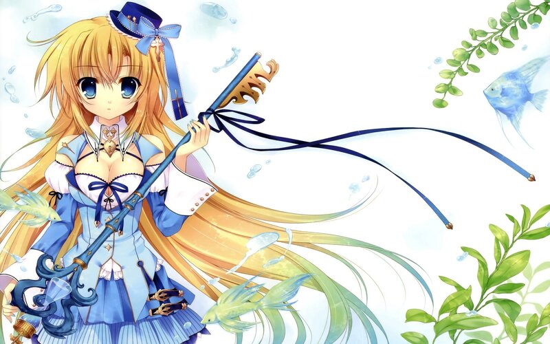 Blonde Anime Girl with Key