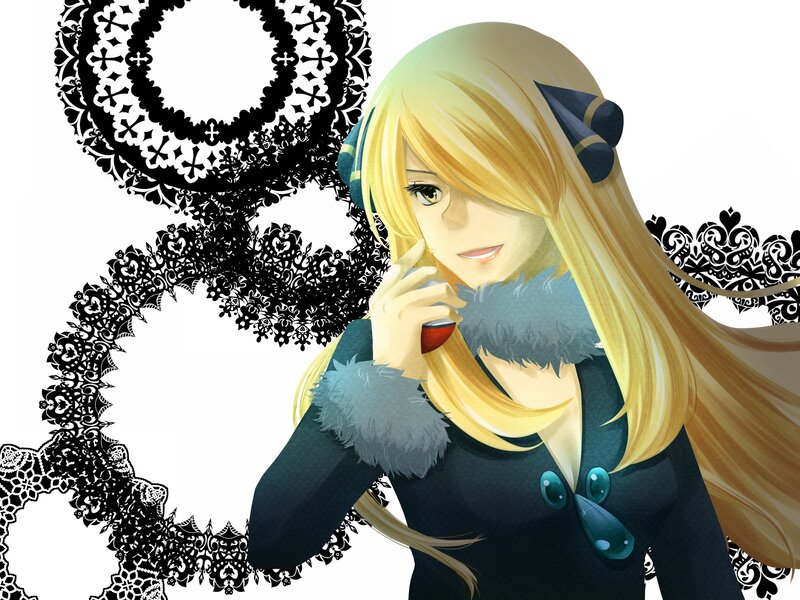 blonde anime girl with phone