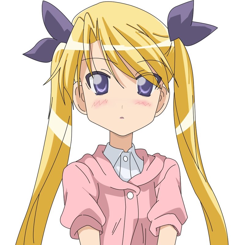 blonde anime girl with pigtails