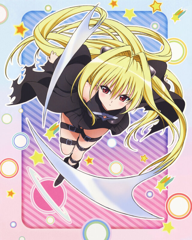 blonde anime girl with sword