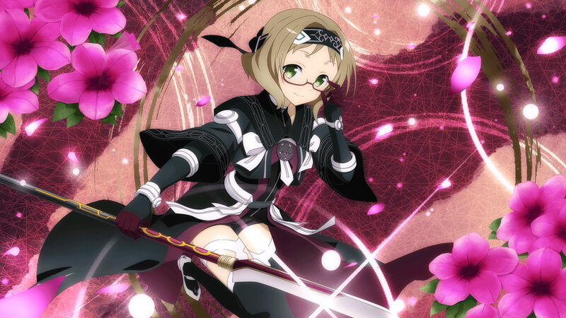 Blonde Anime Girl with Sword — Pink, Dramatic, Spring