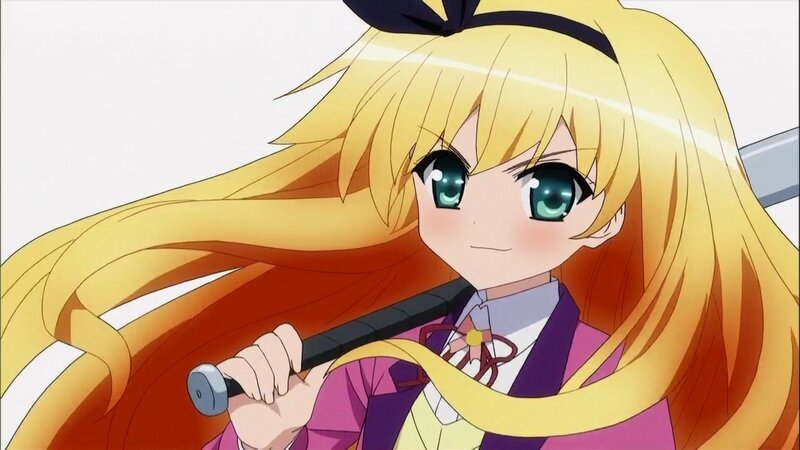 Blonde Anime Girl with Sword — Yellow