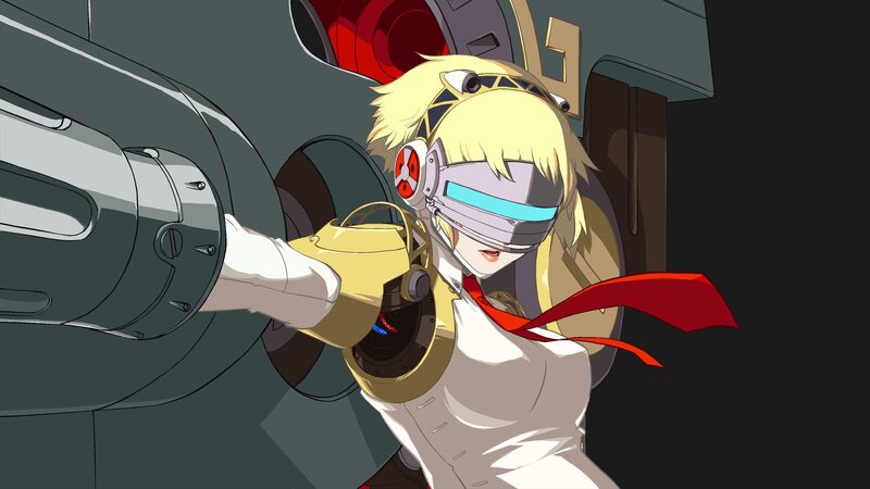 Blonde Anime Girl with Weapon — Yellow, Dramatic