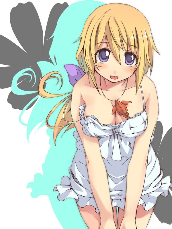 blonde anime girl with wings