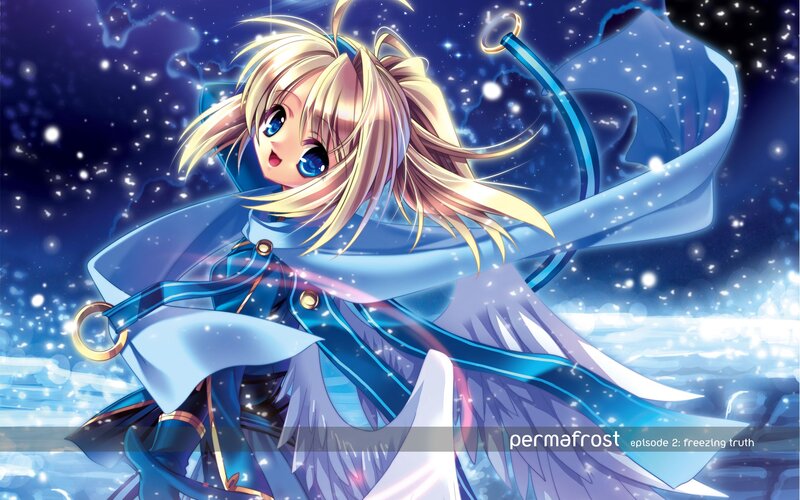 blonde anime girl with wings