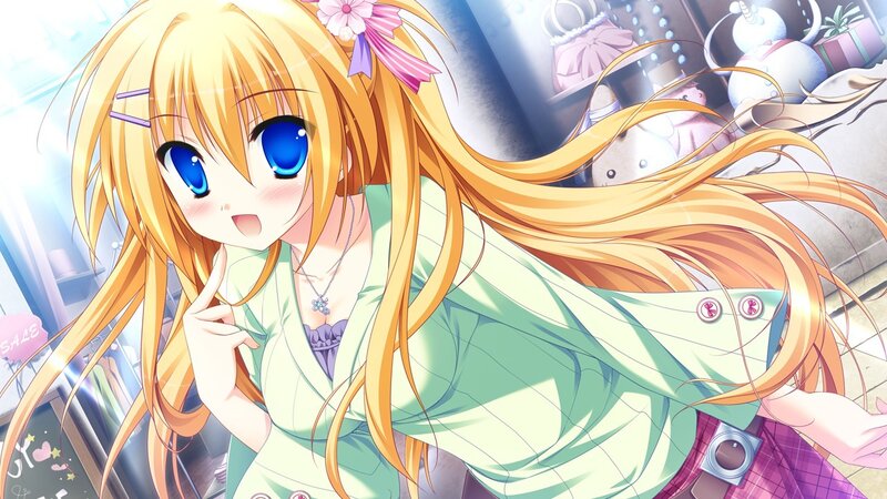 Blonde Anime Girl — Yellow, Bright, Long Hair