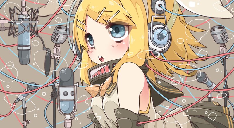 Blonde Anime Girl — Yellow, Busy