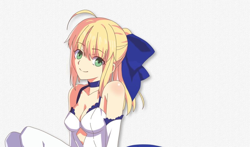 Blonde Anime Girl — Yellow, Calm, Green Eyes