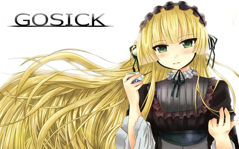 Blonde Anime Girl — Yellow, Calm, Long Hair, Dress