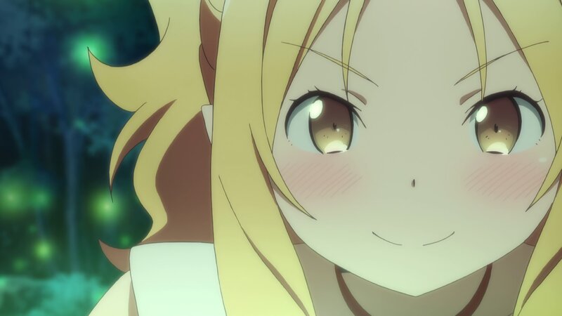 Blonde Anime Girl — Yellow, Calm, Night, Eyes