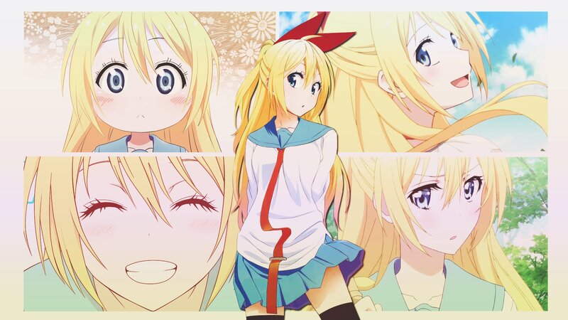 Blonde Anime Girl — Yellow, Cheerful, Afternoon, School Uniform