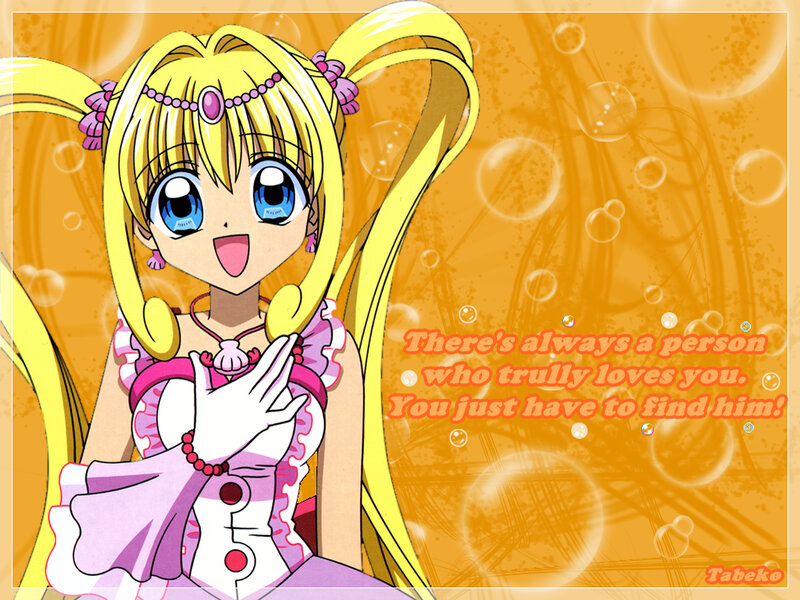 Blonde Anime Girl — Yellow, Cheerful, Bubbles