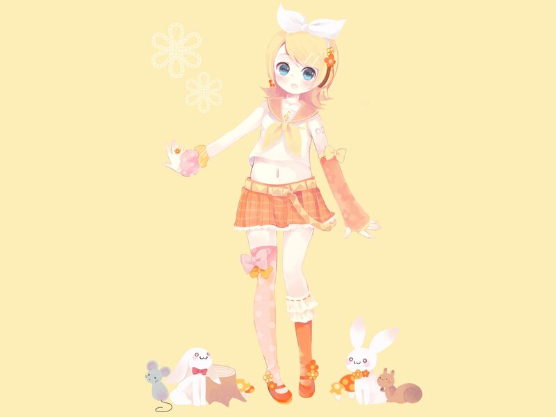 Blonde Anime Girl — Yellow, Cheerful, Digital Art