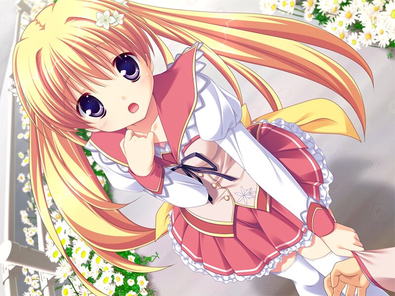 Blonde Anime Girl — Yellow, Cheerful, Spring