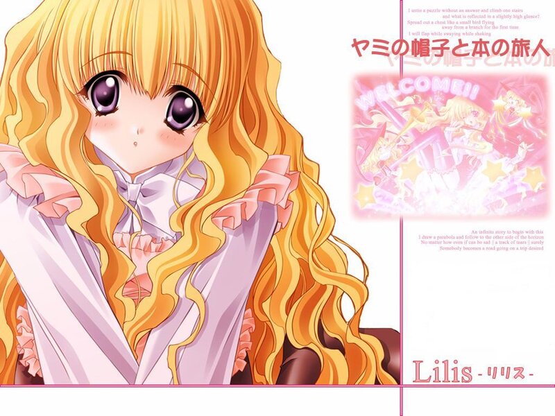 Blonde Anime Girl — Yellow, Cheerful, Text