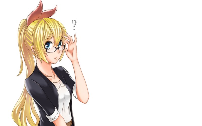 Blonde Anime Girl — Yellow, Curious