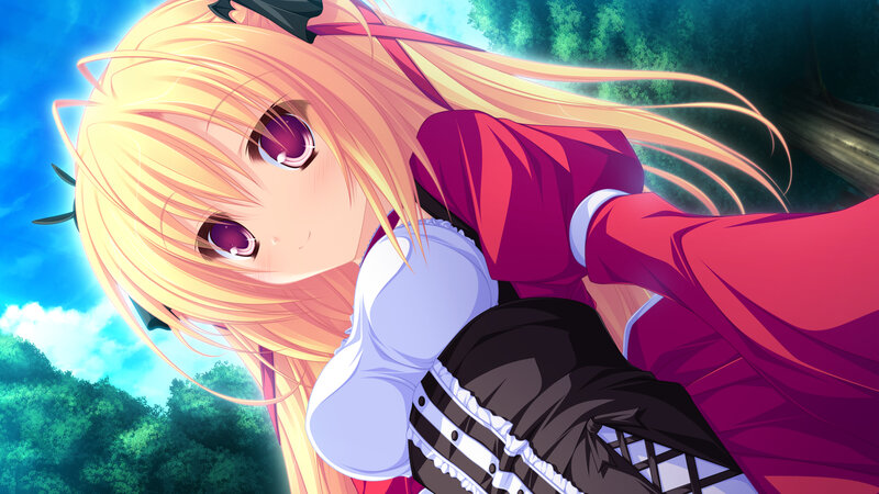 Blonde Anime Girl — Yellow, Dramatic, Afternoon, Forest