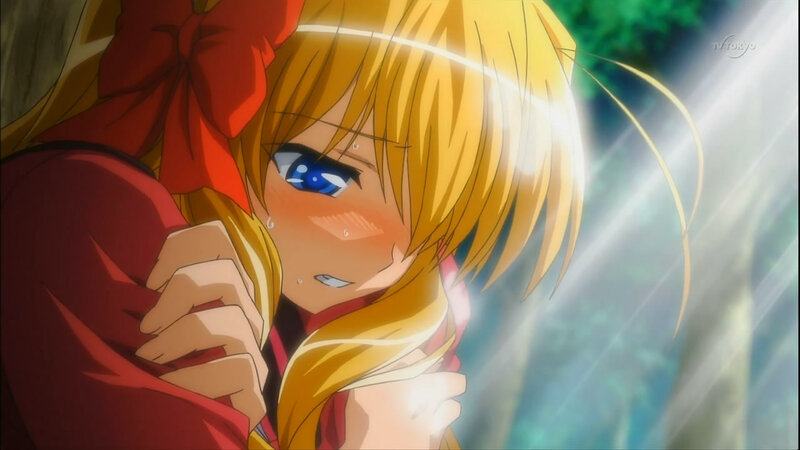 Blonde Anime Girl — Yellow, Dramatic, Afternoon, Red Bow