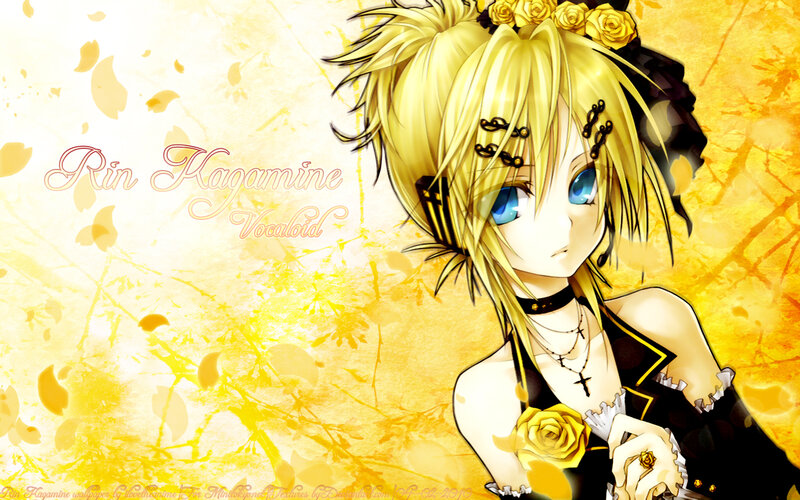 Blonde Anime Girl — Yellow, Dramatic, Autumn, Yellow Roses