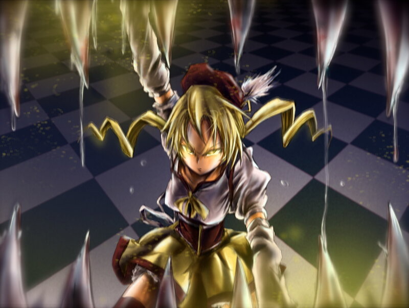 Blonde Anime Girl — Yellow, Dramatic, Digital Art