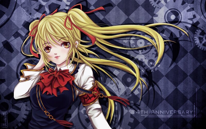 Blonde Anime Girl — Yellow, Dramatic, Gears