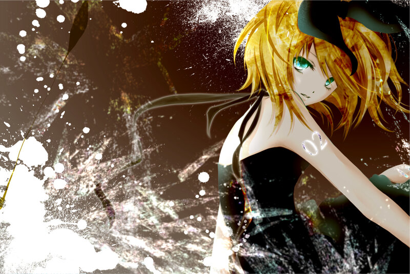 Blonde Anime Girl — Yellow, Dramatic, Green Eyes