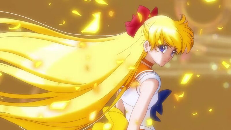 Blonde Anime Girl — Yellow, Dramatic, Long Hair, Red Bow